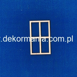 SKLEJKA #3mm  Okno 7,5x4,5cm, okienko, rama okna , prosta 7,5x4,5 cm     (nr1)
